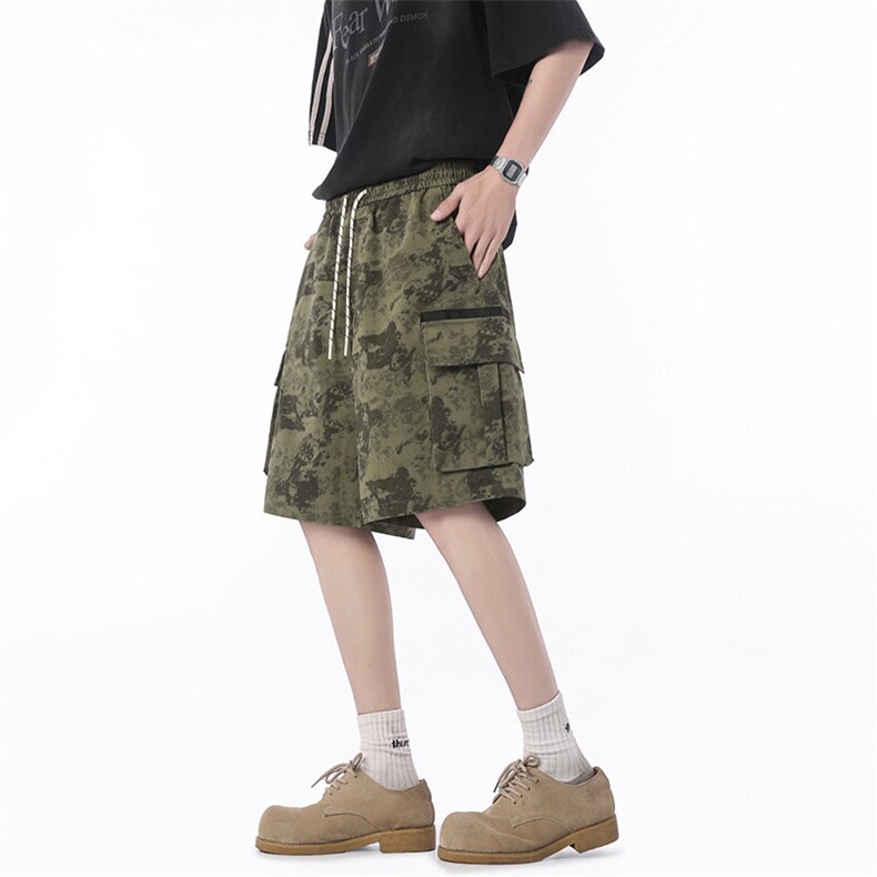 夏季美式工装短裤男休闲迷彩潮牌宽松大码五分裤FK2533-特价P36,男装牛仔裤,电商A007