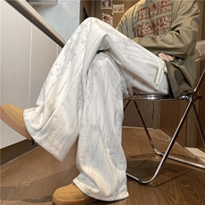2025秋季风水墨扎染设计感宽松卫裤B315-K25305-特p40控78，男装休闲裤，电商B315