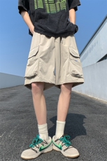 8XL-M特大码冰丝短裤男五分裤褶皱休闲裤工装中裤DK1504P45控68，男装休闲裤，电商D206-1