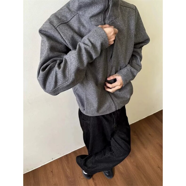 春秋新款做旧连帽开衫卫衣男日系宽松休闲长袖百搭外套J8102,女装短外套,星座1116A（原606A-3）