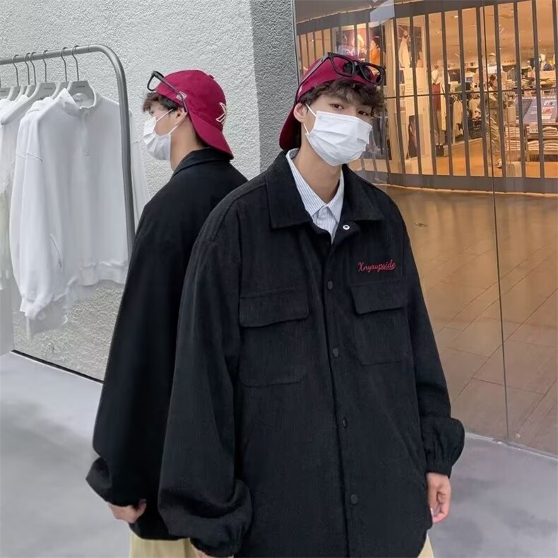 日系复古灯芯绒外套男新款上衣美式潮牌宽松工装夹克W5020-P55,男装夹克,星座1008