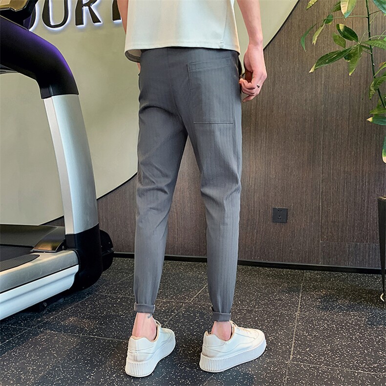 秋季新款休闲裤男士修身小脚裤简约百搭男生裤子潮901K326p45,男装休闲裤,星座901