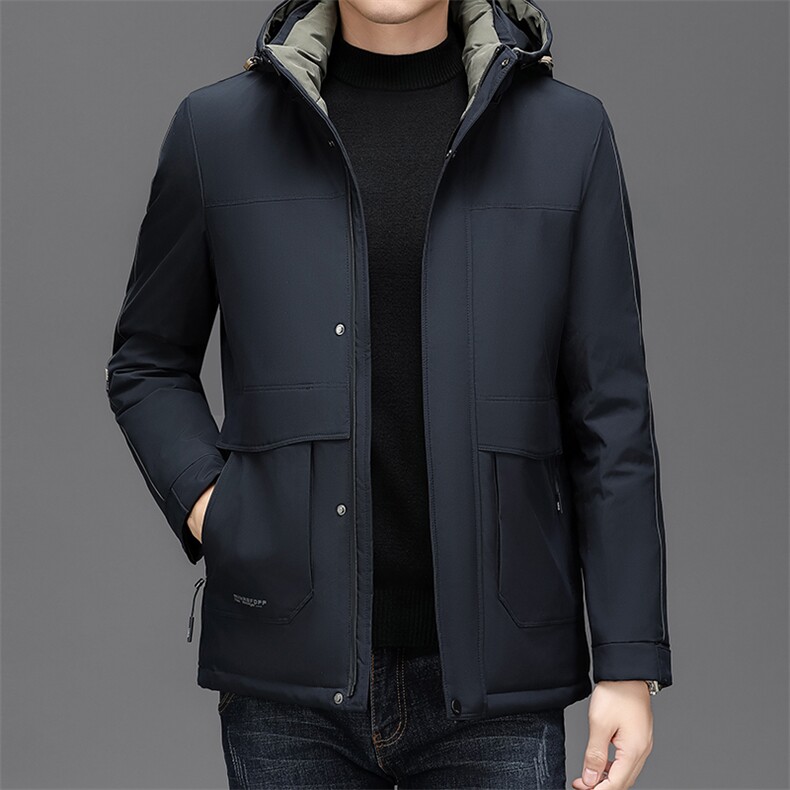 NN6342钱塘2020-3商务休闲连帽简约冬季厚款中年男士羽绒服P165,男装羽绒服,钱塘207-3