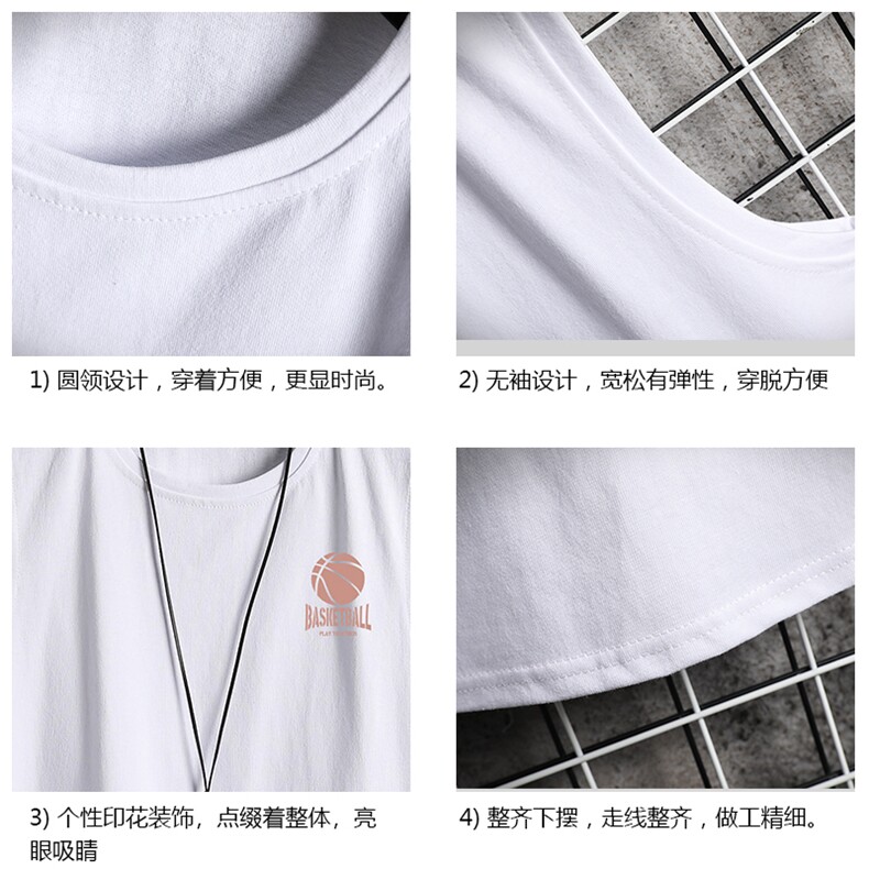 BX25237-P20港风运动汗背心男大码汗衫男无袖T恤男网格,男装T恤,电商A040A