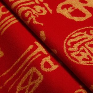 H0971冬季新款本命年红色红福围巾礼盒装年会礼品老人男女围巾图片