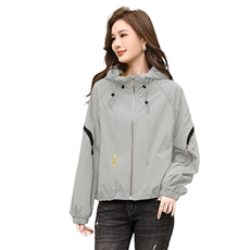 春季新款女装短外套时尚百搭宽松显瘦拉链外套，女装短外套，梦芯尔