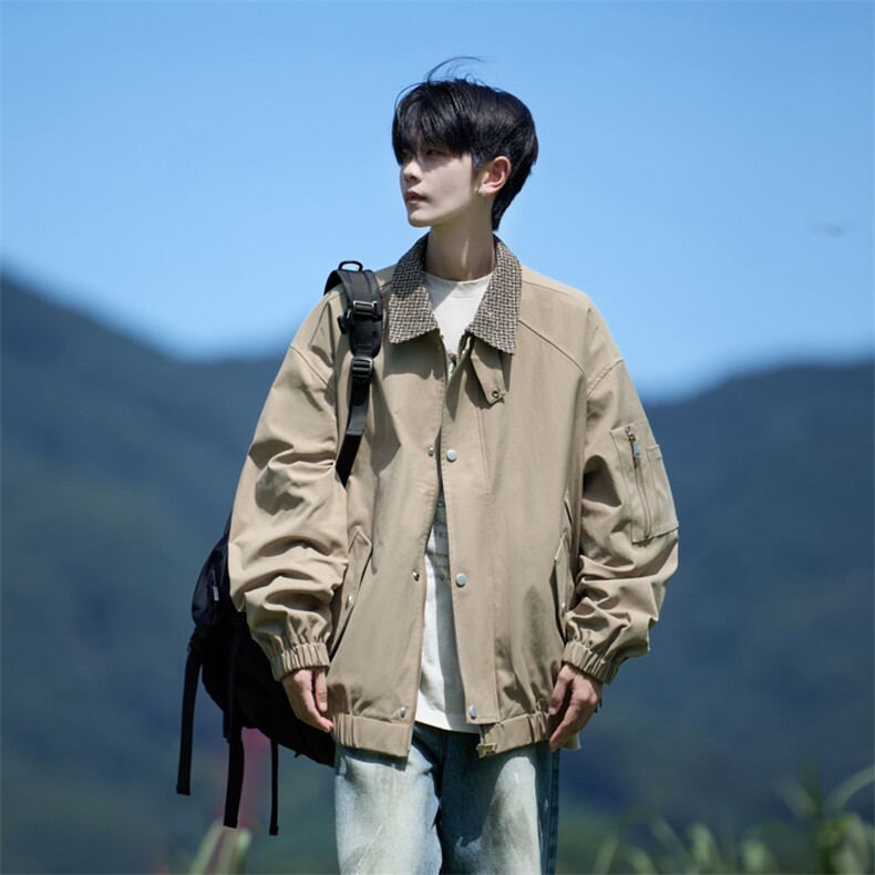JK8866-P85L-9XL2025秋冬新款翻领工装夹克外套控148,男装夹克,星座109