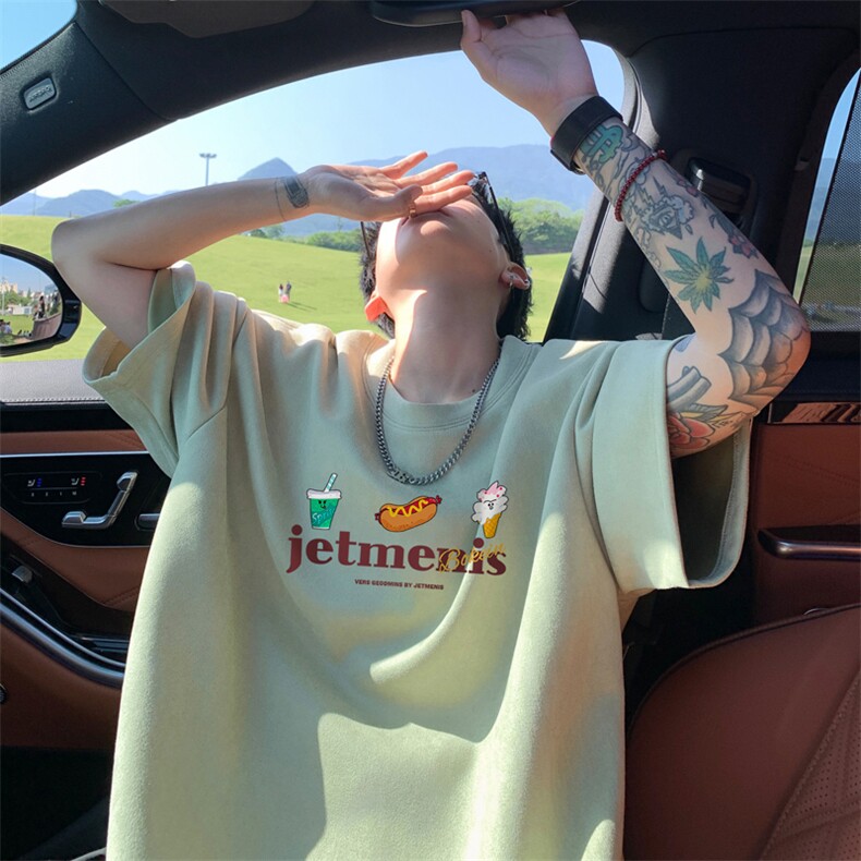 量大优供视频重磅麂皮绒短袖T恤男JPDX250-特P19,男装T恤,电商B367