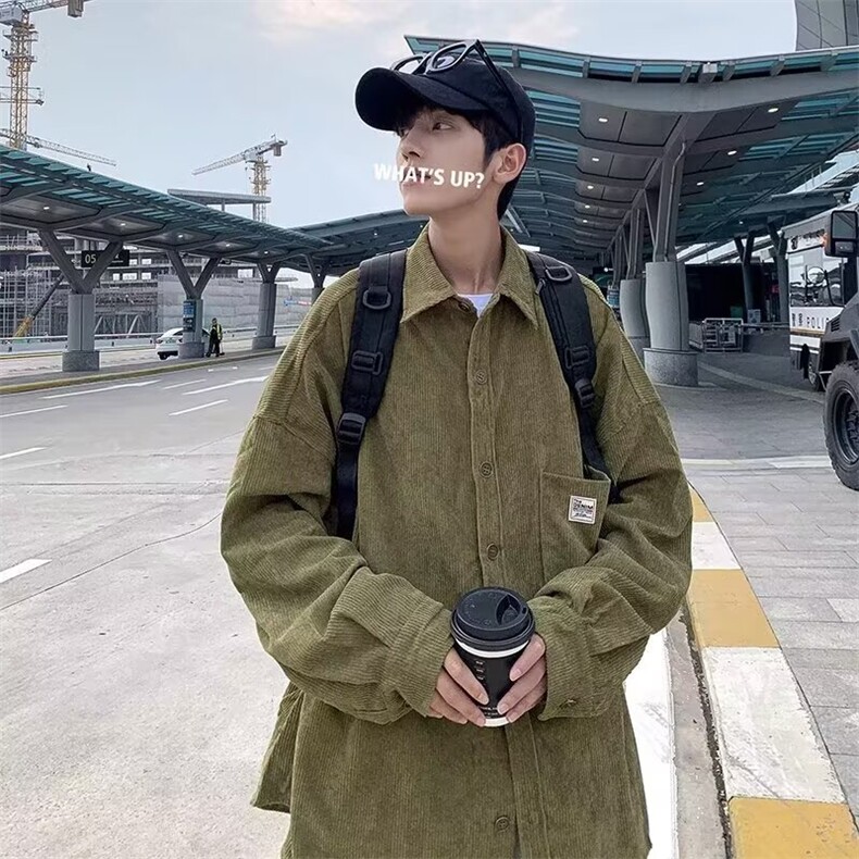308-P29长袖衬衫男士春秋新款韩版潮流工装衬衣,男装衬衫,电商B323A