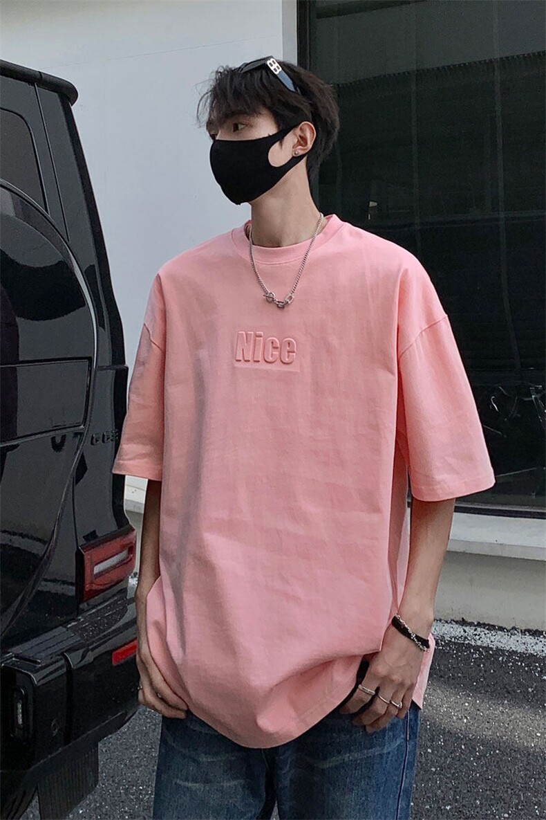 1港风前后钢印字母设计潮大码M-5XL短袖T恤男DT77795特P28控48,男装T恤,星座226-2