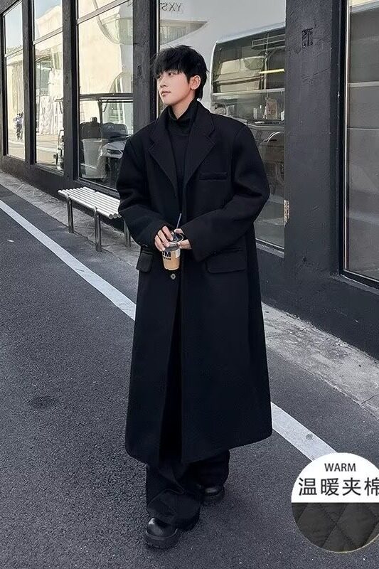 现货高品质中长款毛呢加棉外套1187/P120,男装棉衣,星座205-3