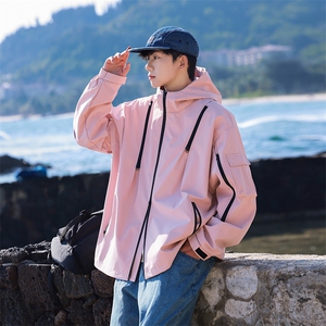 春季新款现货港风夹克三防冲锋衣宽松男外套DSA157B-JK1562-P75图片