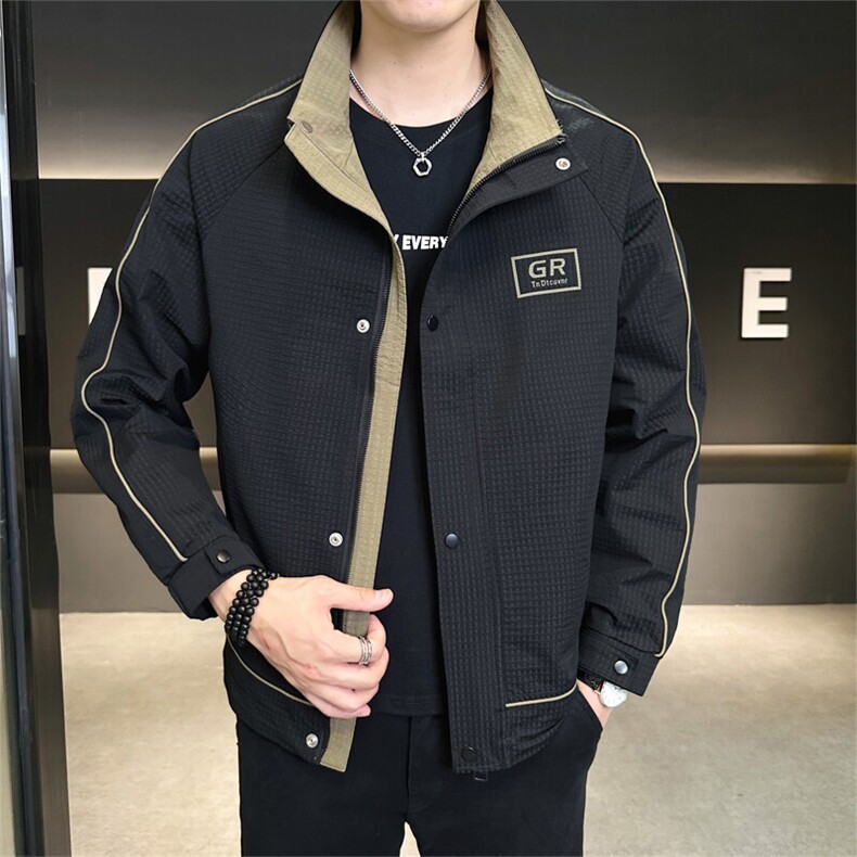 店主风2025秋季款夹克外套男士立领品质秋款C317-J6612-P115,男装夹克,电商C317