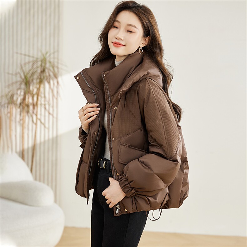 短款羽绒服女冬季小个子高端品牌2025新款大码时尚加厚面包服外套,女装羽绒服,丽影随形