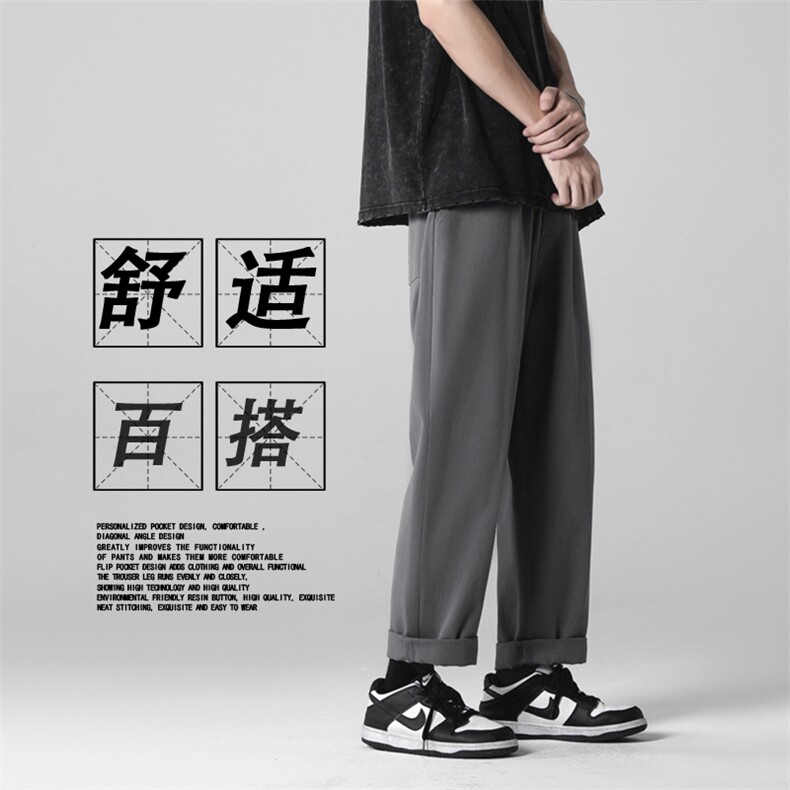 工装裤子纯棉潮牌休闲裤宽松直筒裤长裤夏季 K626 特批-34图片