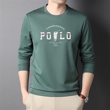 秋季爸爸装棉t恤男中年秋衣体恤上衣打底衫中年人HPNT9903-P80,男装T恤,电商B212（原钱塘6029）