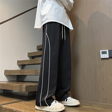2026春夏装立体裁剪宽松织带拼接休闲裤K8788/特P35黑色2，男装休闲裤，电商A094