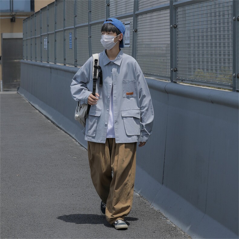 2025秋装纯棉衬衫工装长袖衬衣男大码C307特P40,男装衬衫,电商C323