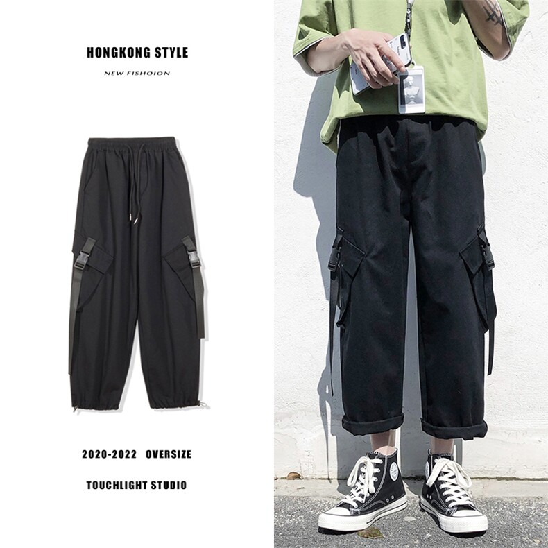 2021春夏装新品休闲九分裤中性暗黑工装休闲裤H501-P30,男装休闲裤,星座410-6（原星座1304-1）