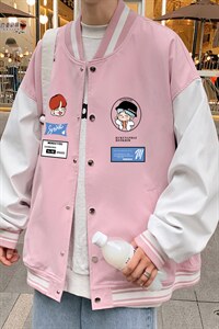 主推！2023春季新款男士撞色棒球服百搭情侣外套JK305P60图片