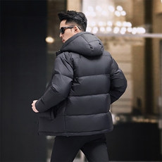 冬季男士白鸭绒短款羽绒服保暖品质连帽加绒加厚休闲简约上衣男装，男装羽绒服，钱塘6003（原4033）