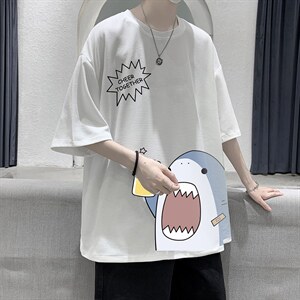HT73137-P22 华夫格t恤男短袖男大码五分袖 大皂风图片