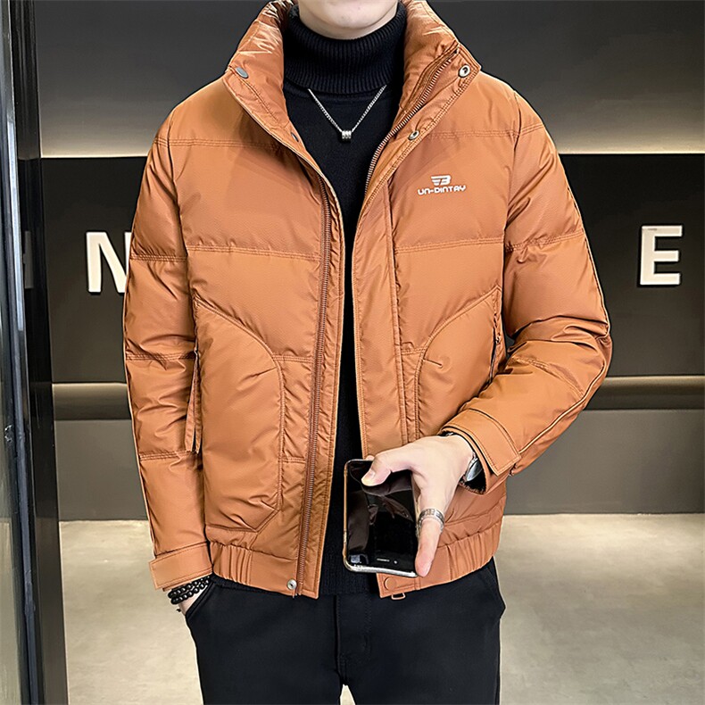 M-4XLB3539865P185橘2025标年连帽冬季男士羽绒服加厚外套，男装羽绒服，电商B353