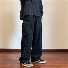秋季新款立体袋拼接工装裤XZ604-KG38-P55控68，男装工装外套，星座604