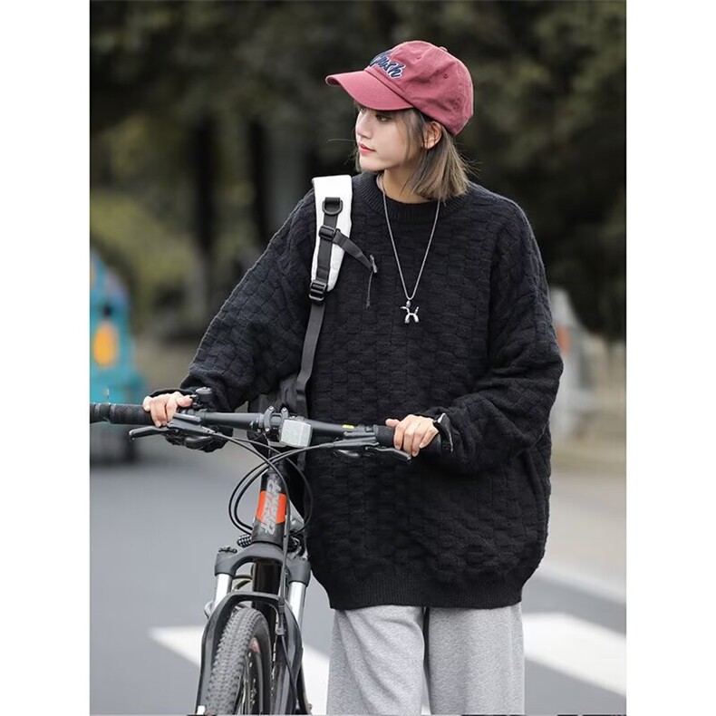 情侣麻花毛衣男冬季加厚2025新款长袖针织衫圆领秋冬款SW7008图片
