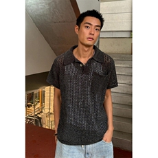 缕空针织短袖Polo衫男夏季宽松蜂窝设计翻领水洗做旧体恤TB280，男装针织衫/毛衣，星座1116A（原606A-3）