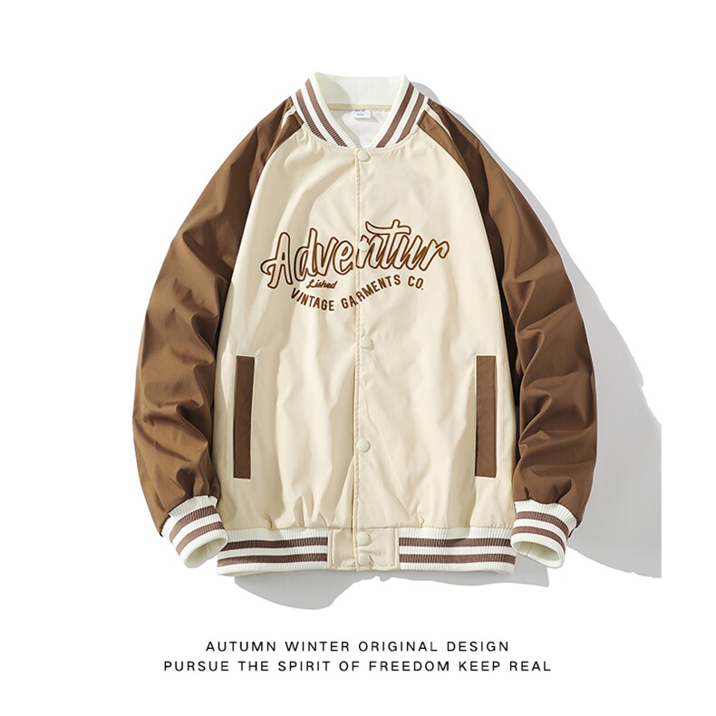 新款针织外套白底平铺美式复古棒球服男WT2409-P80控138,男装夹克,星座717