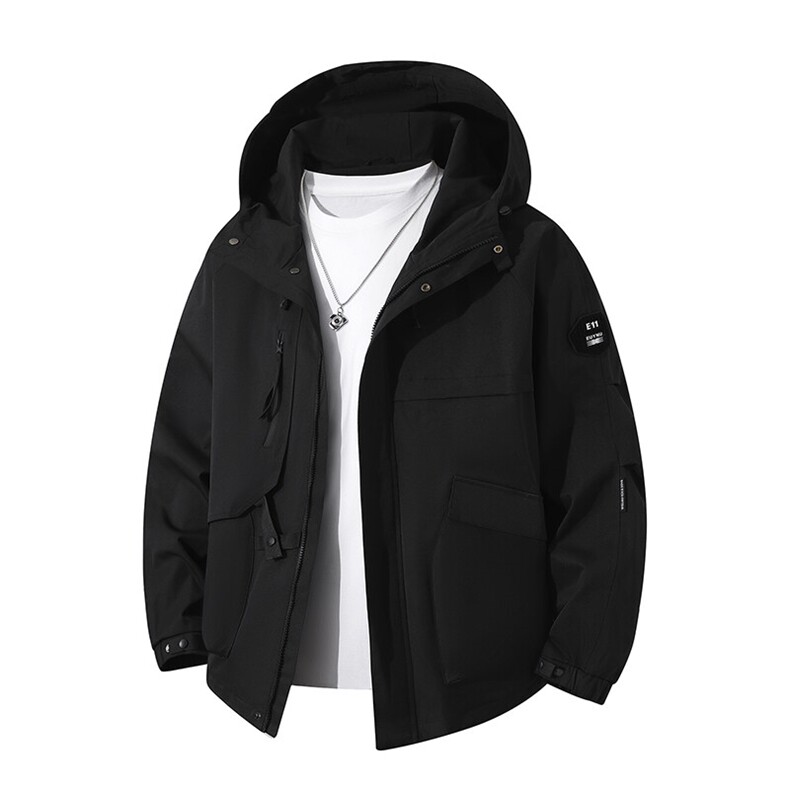 春秋户外冲锋衣男女同款防风防水连帽工装外套登山服夹克2481-P75图片