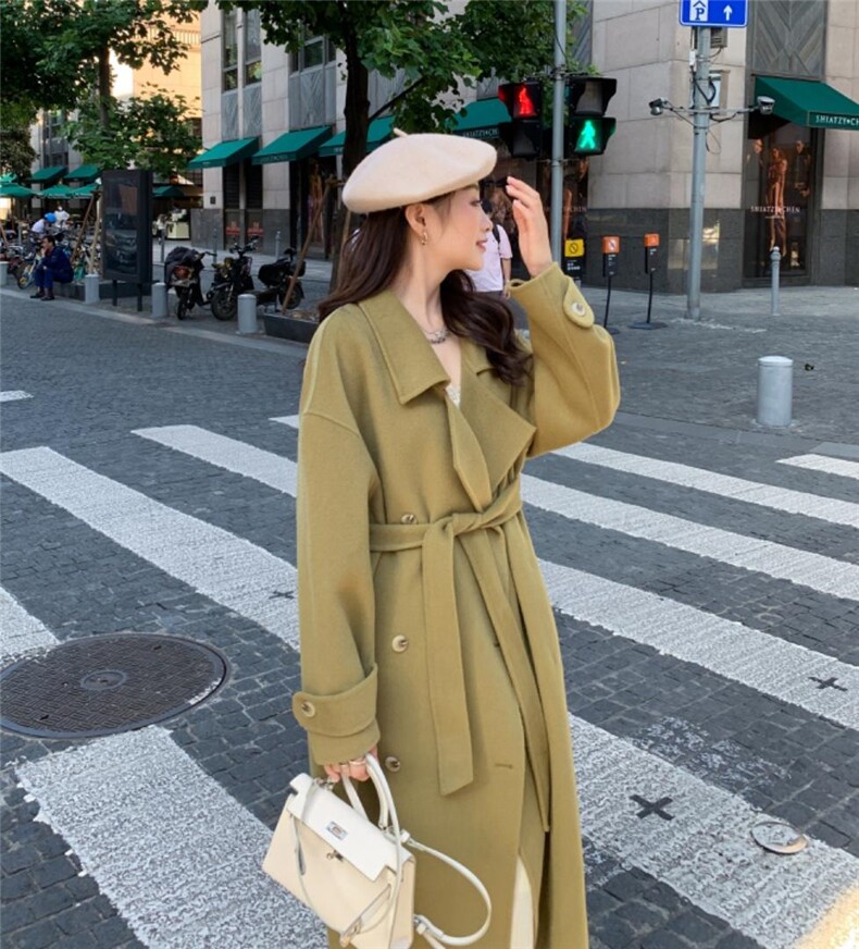 现货fx2福歆歆??NEW韩版翻领简约款双面羊绒，其它，FUXINXIN 福歆歆