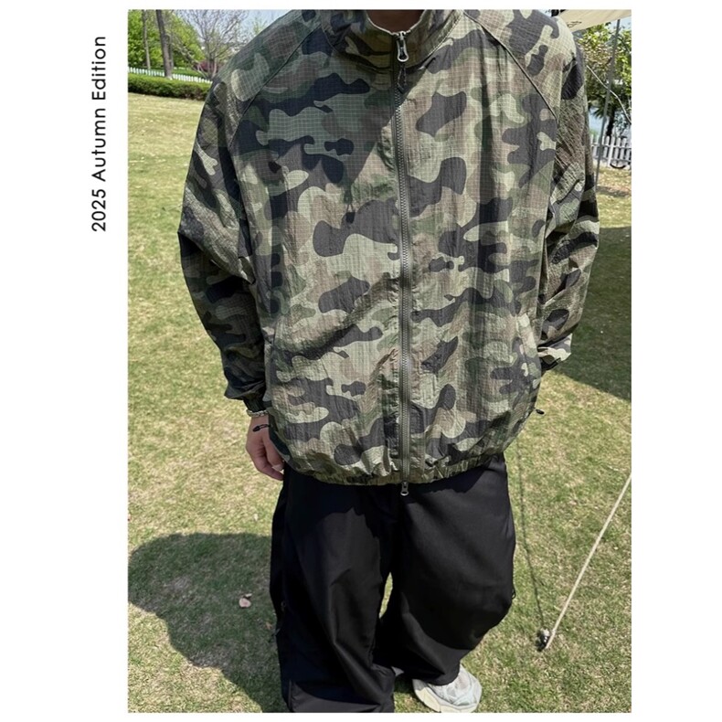 迷彩防晒服男夏季轻薄速干防晒衣高级感痞帅冲锋衣夹克YA197-P47,男装防晒衣,星座208-5