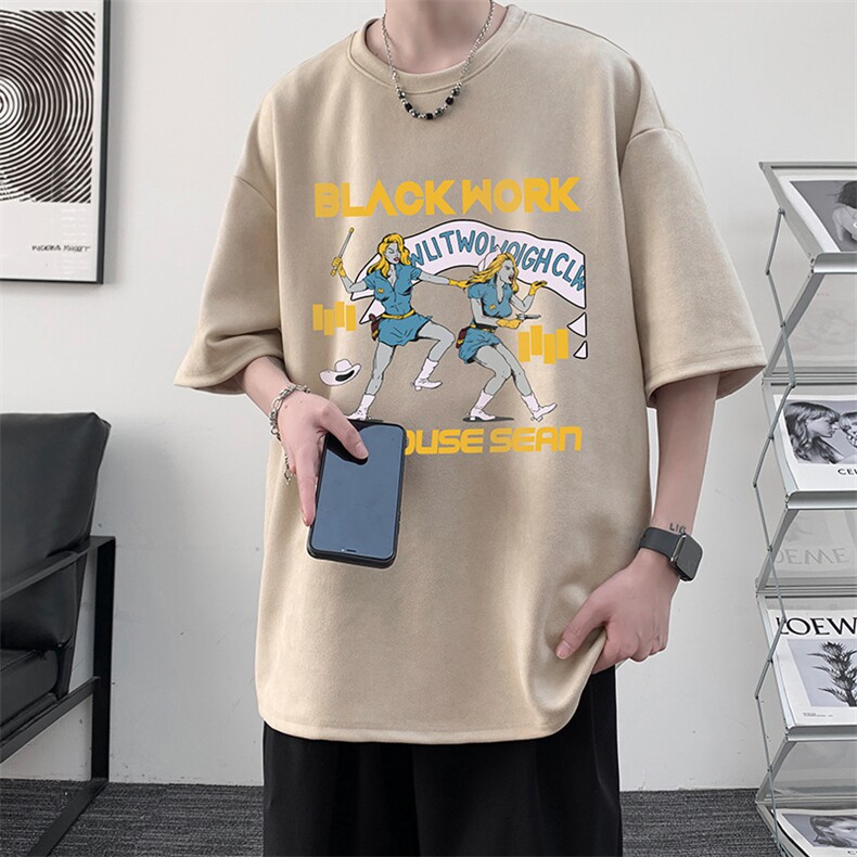 麂皮绒短袖t恤男大码半袖男JD82304-P25,男装T恤,电商A040