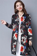 时尚印花显瘦韩版2025年冬季长袖套头加绒衬衣休闲开衫棉衬衣，女装T恤，风姿绰