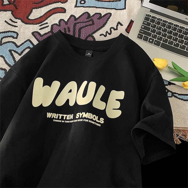 夏季新款字母百搭宽松短袖T恤男半袖情侣上衣914-4-D042P35控48,男装T恤,星座914-4
