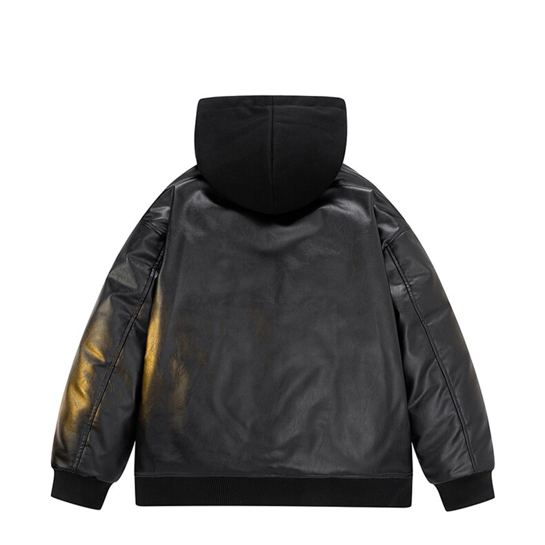 棉衣男宽松连帽加厚皮衣棉袄DSA157B-M8861-TP100,男装皮衣,电商A157B
