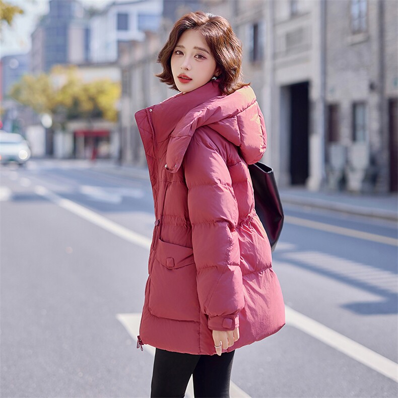 羽绒服女中长款2025冬季新款女装时尚气质连帽白鸭绒外套潮！现货,女装羽绒服,慧尚依恋