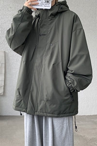 8XL-M冲锋衣外套男加棉加厚夹克秋冬户外登山服JK1313厚P100控118图片