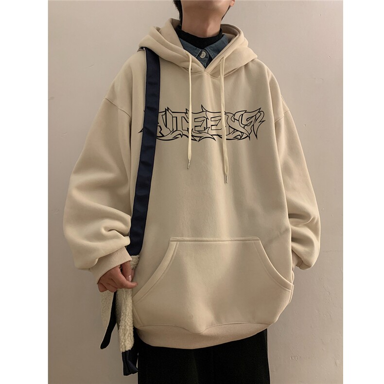 新款潮流宽松ins学生男连帽卫衣 D328-WY23007-薄款P55 厚款P65图片