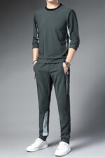 秋季2023新款休闲运动套装男生长袖t恤中青年时尚百搭两件套，男装休闲套装，电商B212（原钱塘6029）