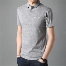 夏季新款男士翻领短袖t恤中年有领男装上衣服休闲POLO衫图片