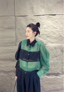 【现货】欧货欧根纱仿晒纱仿晒衣图片
