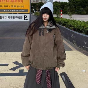 1506-1/My2581/P89冬季男女同款十字架贴皮刺绣情侣外套美拉棉服图片