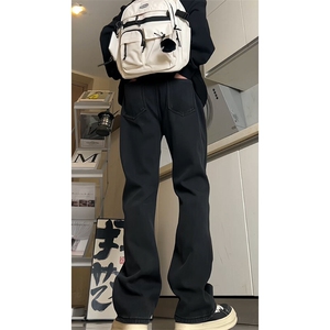 ！水洗微喇叭加绒牛仔裤修身显瘦现货 常规55加绒65图片