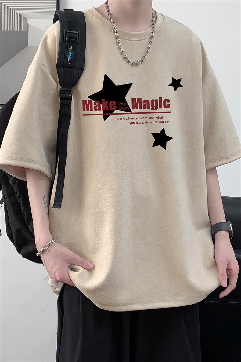 麂皮绒短袖t恤男大码半袖男大皂风JD82379-P25,男装T恤,电商A040