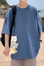 DX17164-P20纯棉短袖t恤男大码半袖打底衫宽松体恤衫港风,男装T恤,电商A040