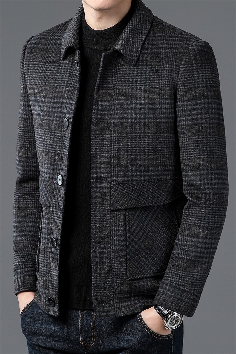 DZ9A63钱塘2020-3冬季厚款商务休闲翻领中年男士夹克外套P255,男装夹克,钱塘207-3
