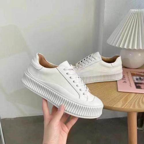 春季新款韩版潮流网红超爆真皮厚底松糕鞋，其它，她他麦